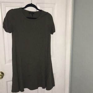 Army green t shirt dress